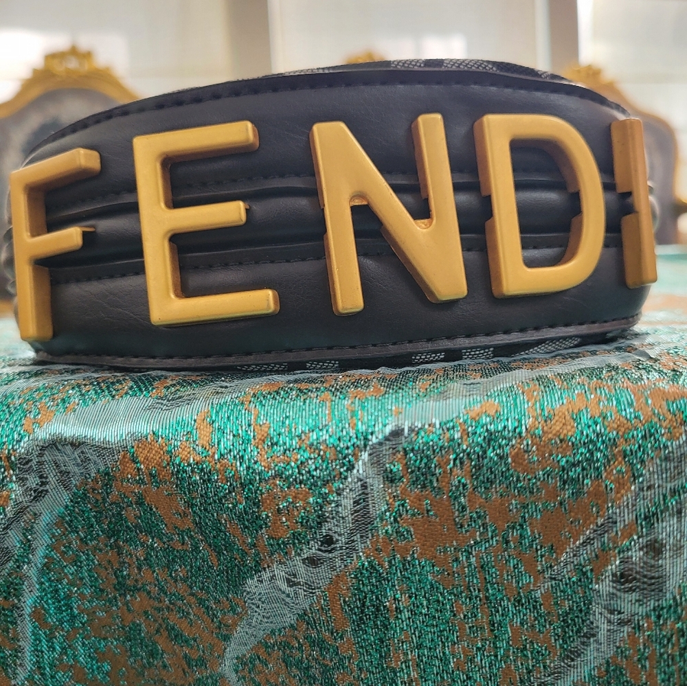 Fendi Fendigraphy Small Hobo Bag in FF jacquard fabric. 